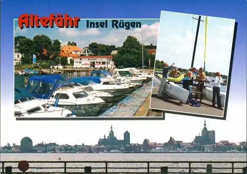 Ansichtskarte Altefähr Mehrbild-AK Insel Rügen, Hafen, private Boote 2005