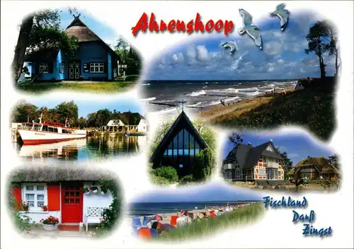 Fischland Umland-Ansichten farbige Mehrbildkarte div. Plätze & Häuser 2005