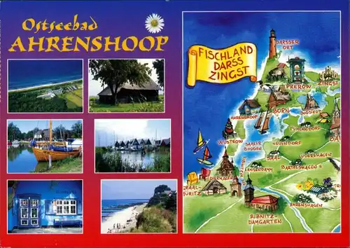 Fischland Stadtteilansichten Umland-Ansichten Umgebungskarte 2002