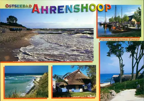 Fischland Strand Umland-Ansichten farbige Mehrbild-AK 5 Ansichten 2005