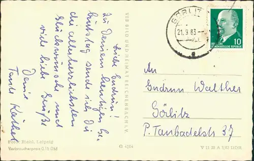 Junge ud Mädchen auf der Wiese Glückwunsch/Grußkarten: Geburtstag 1963