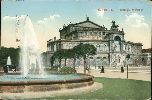 Innere Altstadt-Dresden Semperoper (Königliche Hofoper), Oper, Opera 1913