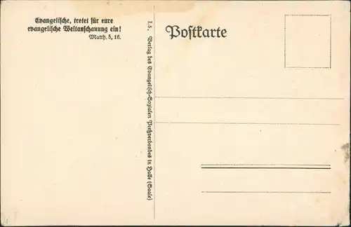 Ansichtskarte  Sprüche/Gedichte (Religion/Kirche) ev. Weltanschauung 1910