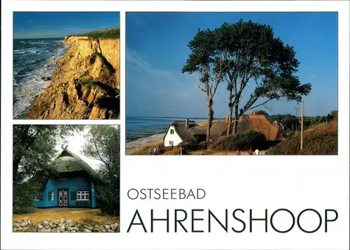 Ahrenshoop Kunstkaten, Steilufer von Althagen, Haus am Strand, color AK 2000