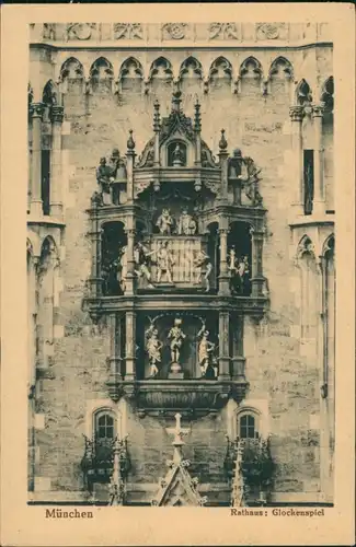 Ansichtskarte München Rathaus Glockenspiel, Munich townhall 1925