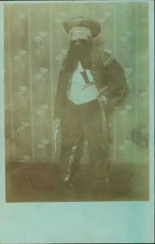 Foto  Karneval / Fastnacht / Fasching - Cowboy 1912 Privatfoto