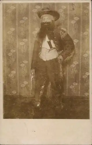 Foto  Karneval / Fastnacht / Fasching - Cowboy 1912 Privatfoto
