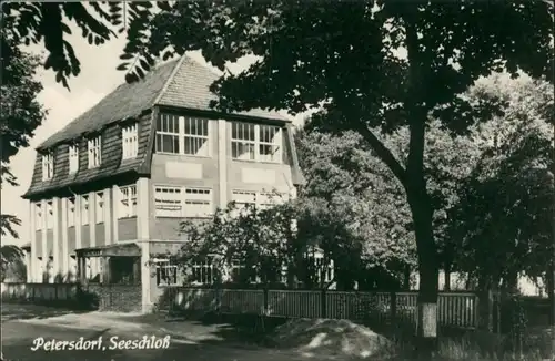 Ansichtskarte Petersdorf-Bad Saarow Seeschloß 1957