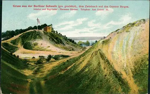 Ansichtskarte Zwiebusch-Gosen-Neu Zittau Berliner Schweiz - Hütte 1912