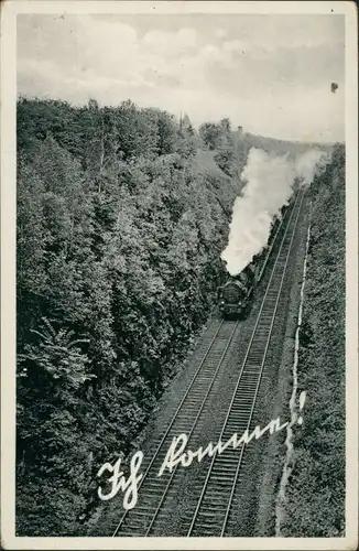 Ansichtskarte  Dampflokomotive - Ich Komme! 1934