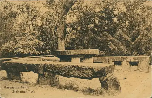 Ansichtskarte Rauen-Spreenhagen Steinerner Tisch - Waldpartie 1910