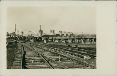 Foto  Gleisarbeiter, Brücke 1924 Privatfoto