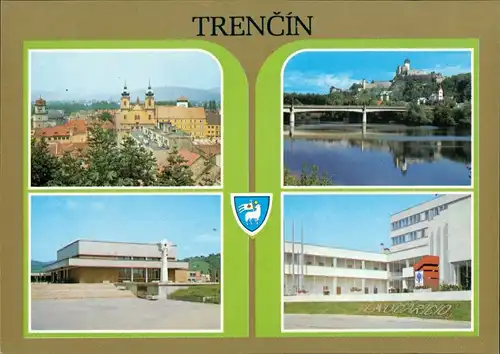 Trentschin Trenčín | Trencsén | Laugaricio Brücke, Laucaricio, Panorama 1980