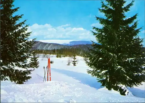 Sankt Joachimsthal Jáchymov Klínovec/Skier im Schnee Keilberg 1985