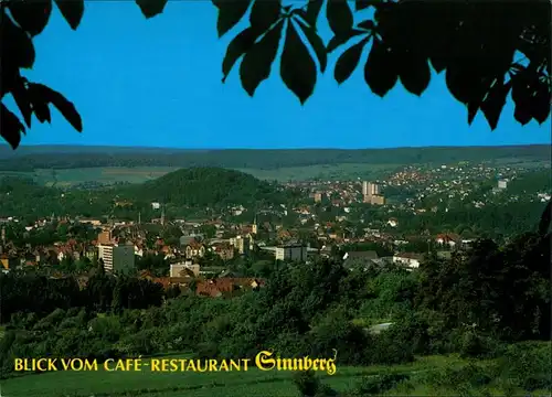 Bad Kissingen Panorama-Ansicht Blick vom Café Restaurant Sinnberg 1990