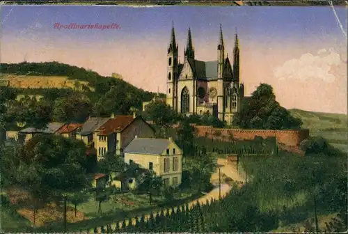 Ansichtskarte Remagen Apollinariskirche, Kapelle, umliegende Wohnhäuser 1922