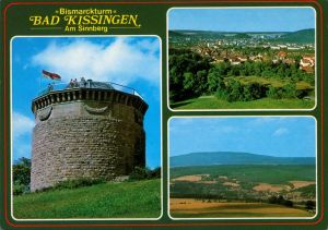 Aussichtsturm Ansichtskarte Bad Kissingen Bismarckturm Am Sinnberg 2000 