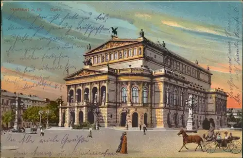 Ansichtskarte Frankfurt am Main Opernhaus - Effekthimmel 1917