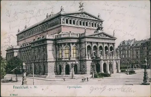 Ansichtskarte Frankfurt am Main Opernplatz 1904