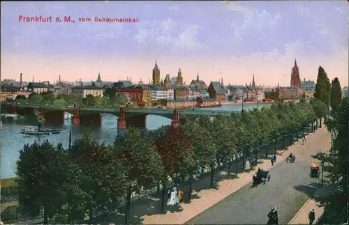 Ansichtskarte Frankfurt am Main Schaumainkai 1915