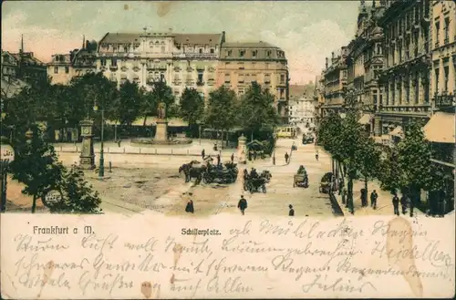 Ansichtskarte Frankfurt am Main Schillerplatz 1904
