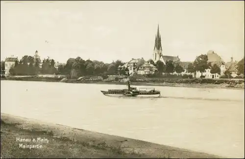 Ansichtskarte Frankfurt am Main Main Partie mit Schiff, Dampfschiff 1941