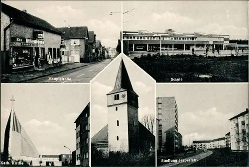 Frankfurt am Main Preungesheim Hauptstrasse, Schule, Siedlung Jaspertstr.  1960