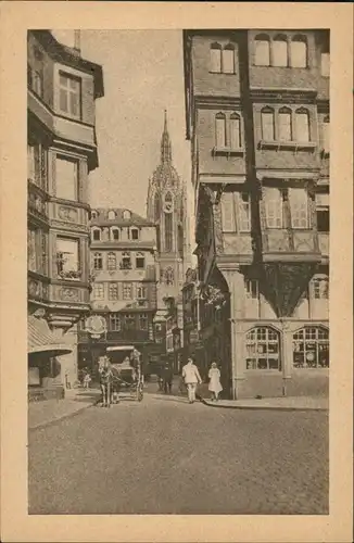 Ansichtskarte Frankfurt am Main Domblick durch den alten Markt 1940