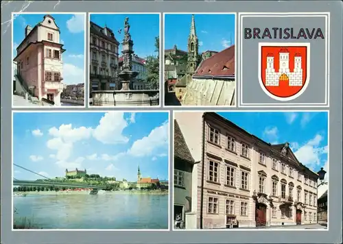 Pressburg Bratislava Múzeum hodin, Rolandova fontána, Gotický dóm  1982