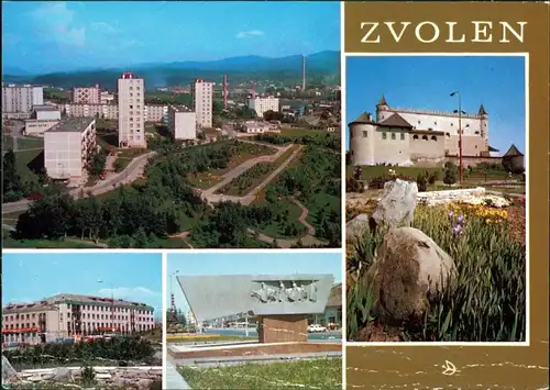 Altsohl Zvolen Pohlad na mesto, Hotel Poľana, Pamätník SNP, Zámok 1985