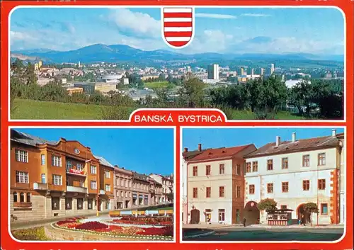 Neusohl Banská Bystrica Celkový pohľad na mesto, Stará časť mesta 1990