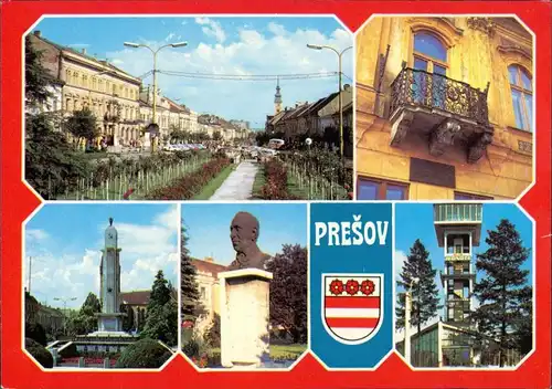 Presov Prešov Preszów Пряшiв Prjaschiw Park na námestí Reštaurácia "Veža" 1980