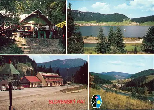 .Slowakei Slovenský raj: Hnilecká priehrada, Hotel Ladová  1989