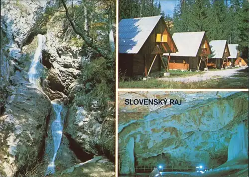 .Slowakei Zejmarská roklina-vodopády, Veľký dóm/Slowakisches Paradies 1989