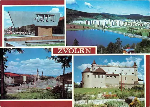 Altsohl Zvolen Pamätník SNP, Nová časť mesta, Námestie SNP, Zámok 1985