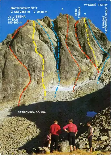 .Slowakei Hohe Tatra: BATIZOVSKÝ ŠTÍT, BATIZOVSKÁ DOLINA 1988