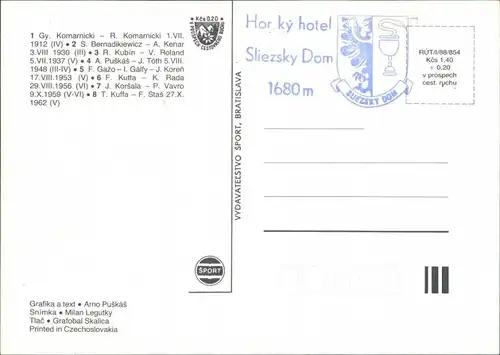 .Slowakei Hohe Tatra: BATIZOVSKÝ ŠTÍT, BATIZOVSKÁ DOLINA 1988