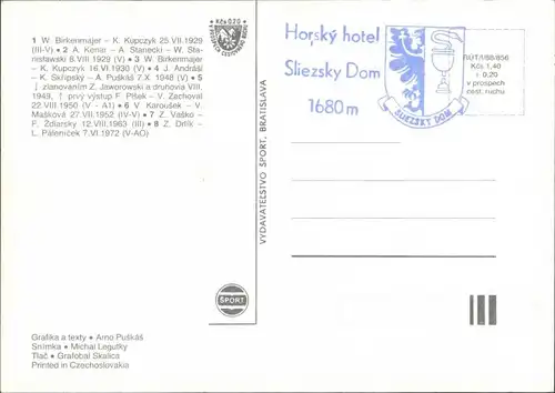 Tatralomnitz-Vysoké Tatry Tatranská Lomnica Lomnitzer Spitze Lomnický štít 1988