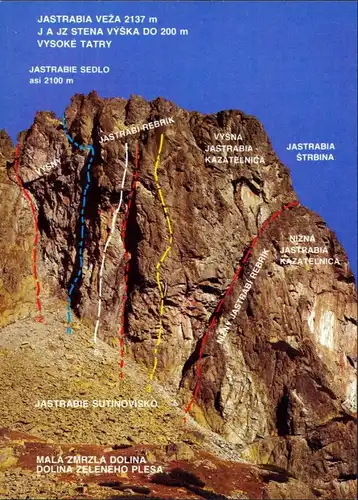 .Slowakei JASTRABIA VEŽA VYSOKÉ TATRY, JA JZ S DO 1988