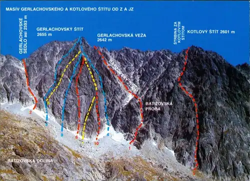 .Slowakei MASIV GERLACHOVSKÉHO A KOTLOVÉHO ŠTITU OD Z A JZ 1988