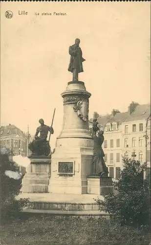 CPA Lille La Statue Pasteur 1915