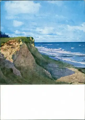 Ansichtskarte Ahrenshoop Künstlerkarte - am Hohen Ufer 1968