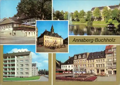 Ansichtskarte Annaberg-Buchholz Stadtansichten 1986