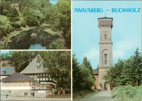 Annaberg-Buchholz Waldschlößchenpark, HOG Frohnouer Hammer", Pöhlberg 1965