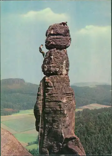 Pfaffendorf-Königstein (Sächsische Schweiz) Pfaffenstein und Barbarine 1963