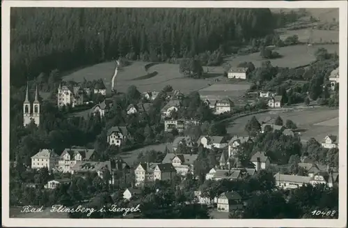 Bad Flinsberg Świeradów-Zdrój Panorama-Ansicht Blick auf Wohnsiedlung, Häuser 1940