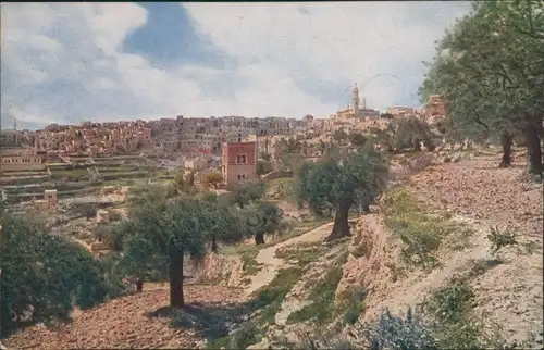 Bethlehem בֵּית לֶחֶם بيت لحم Panorama, כנסיית המולד كنيسة المهد 1920