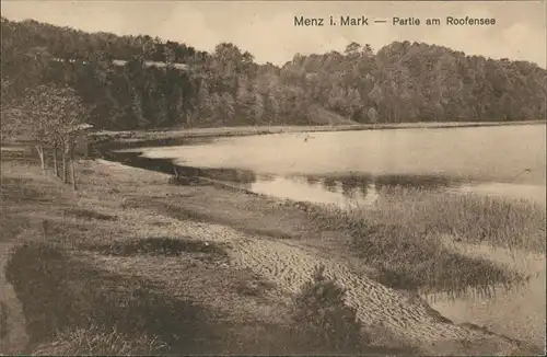 Ansichtskarte Menz (Mark)-Stechlin Umland-Ansicht Partie am Roofensee 1910