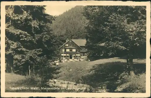 Ansichtskarte Katzhütte (Schwarzatal) Ferienheim Massermühle 1953