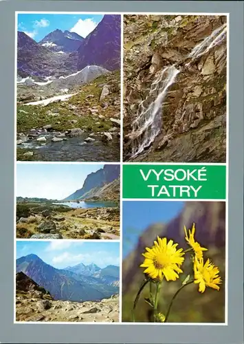 .Slowakei Tatranský národný park, Vysoké Tatry: Vodopád Skok, Pleso nad Skoko 1987